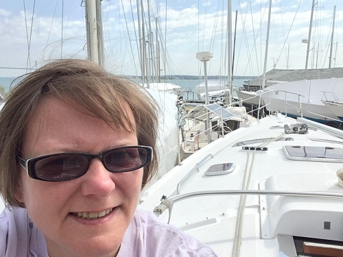 On deck of sailboat