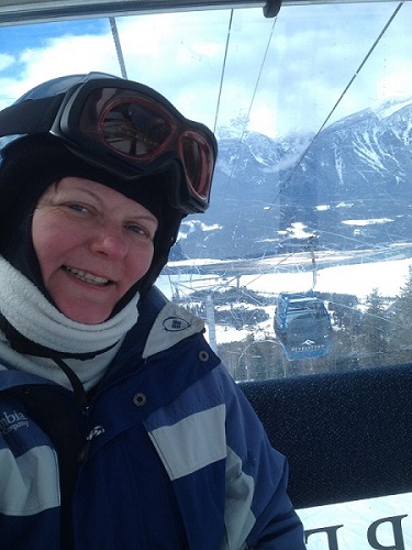 On the gondola at Revelstoke Ski Resort